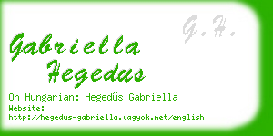 gabriella hegedus business card